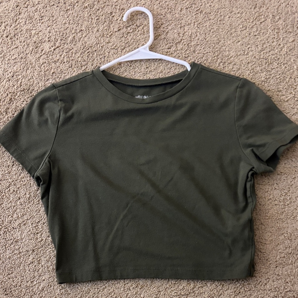 Olive Green Women's Crop Top